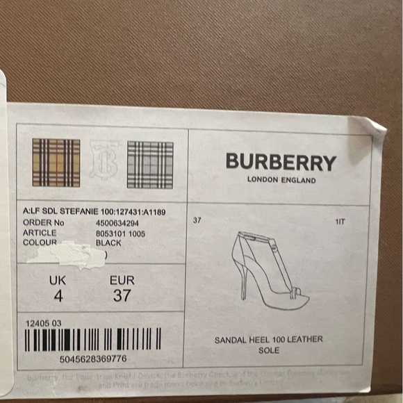 Burberry Stefanie Sandals. Only worn 3 times, in perfect condition. Open to - Picture 4 of 4